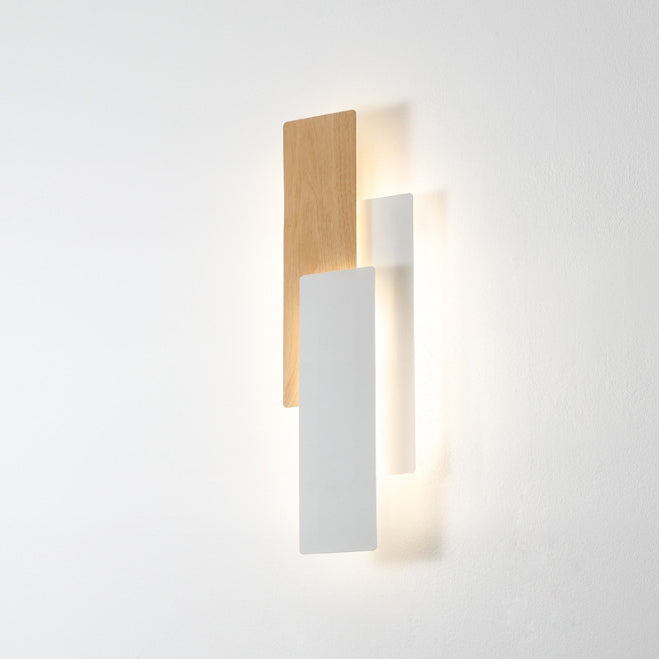Applique murale LED rectangulaire en fer multicouche minimaliste moderne pour salon 