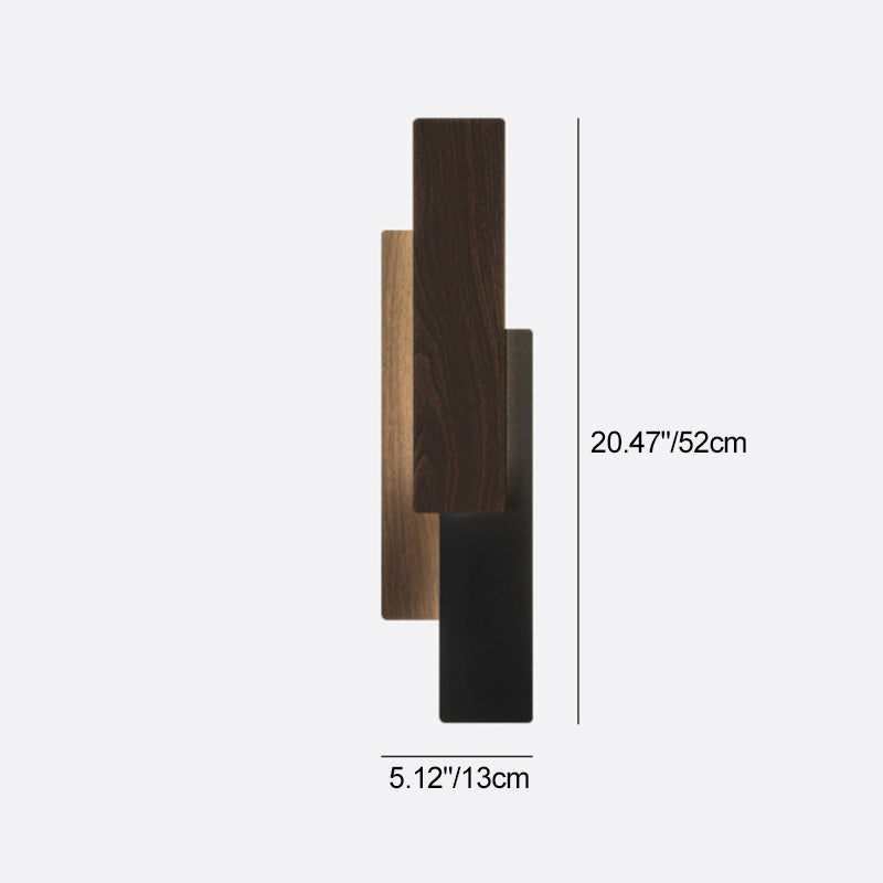 Applique murale LED rectangulaire en fer multicouche minimaliste moderne pour salon 