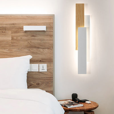 Applique murale LED rectangulaire en fer multicouche minimaliste moderne pour salon 
