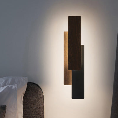 Applique murale LED rectangulaire en fer multicouche minimaliste moderne pour salon 