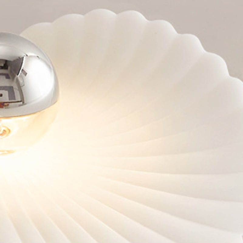 Modern Eclectic Flower Iron Aluminum PVC LED Semi-Flush Mount Ceiling Light For Bedroom