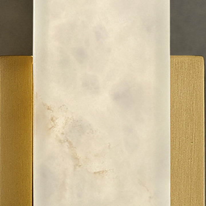 Applique murale LED ovale en cuivre et marbre Art déco moderne pour chambre 