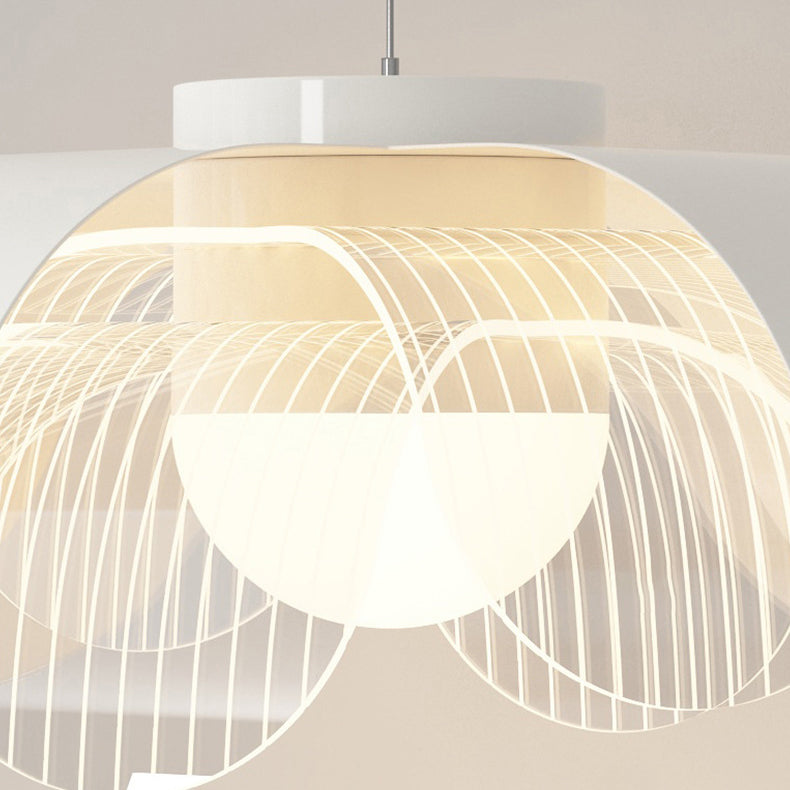 Moderne eklektische Blumen Eisen Acryl LED Pendelleuchte für Wohnzimmer 