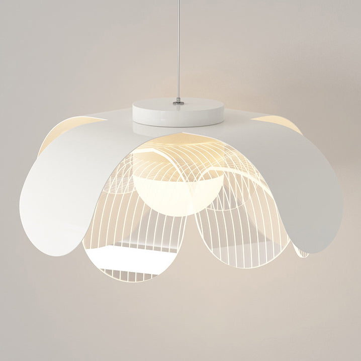 Moderne eklektische Blumen Eisen Acryl LED Pendelleuchte für Wohnzimmer 