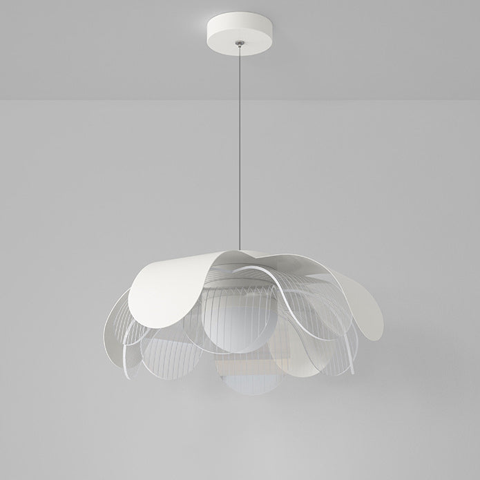 Moderne eklektische Blumen Eisen Acryl LED Pendelleuchte für Wohnzimmer 