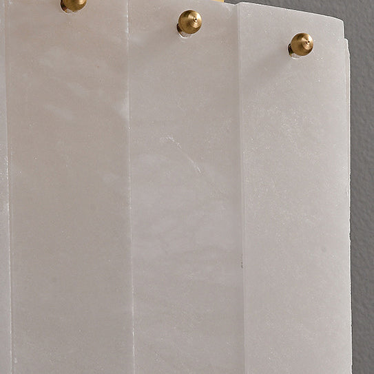 Applique murale 1 lumière en cuivre et marbre cubique moderne du milieu du siècle pour chambre à coucher 