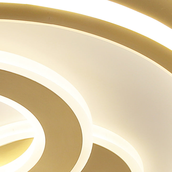 Zeitgenössische Küstenrunde Kupfer Acryl LED Deckenleuchte für das Schlafzimmer 