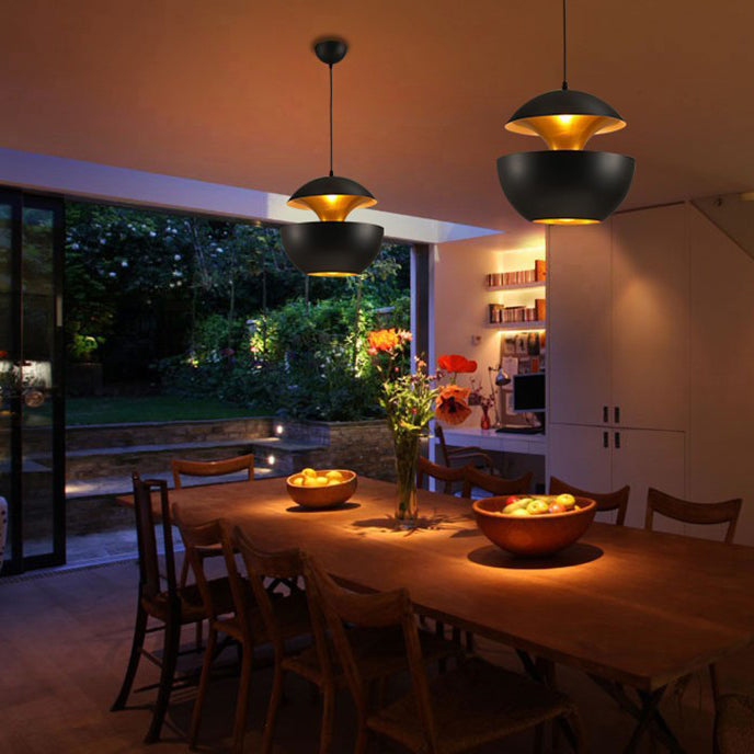 Contemporary Scandinavian Globe Aluminum 1-Light Pendant Light For Living Room