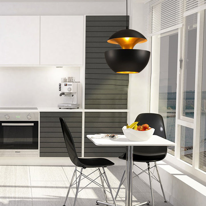 Contemporary Scandinavian Globe Aluminum 1-Light Pendant Light For Living Room