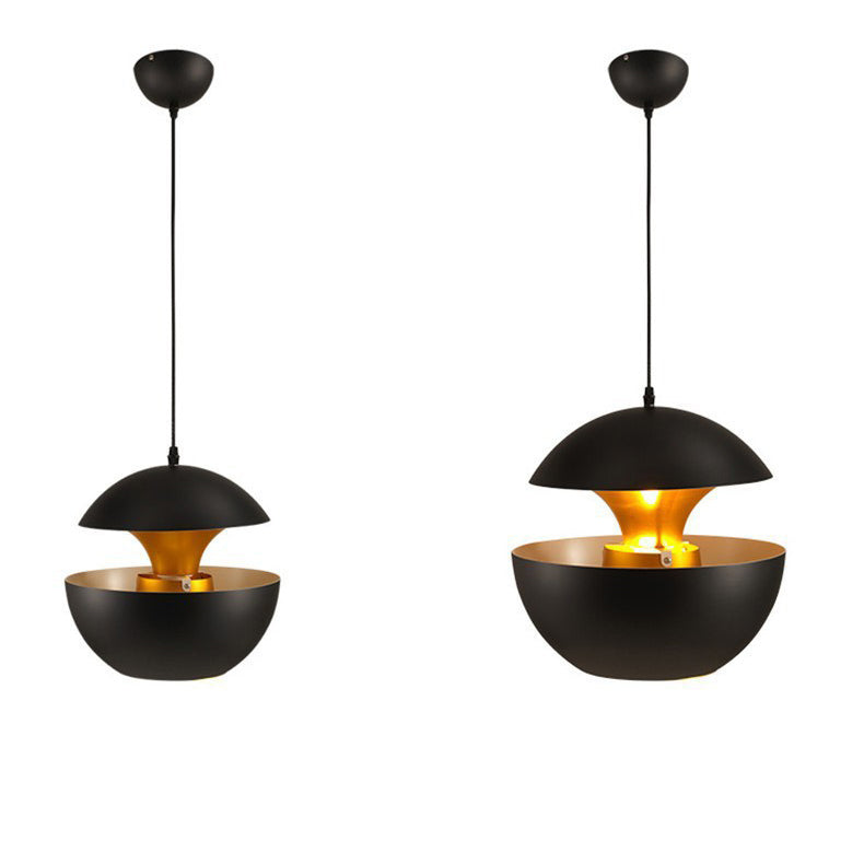 Contemporary Scandinavian Globe Aluminum 1-Light Pendant Light For Living Room