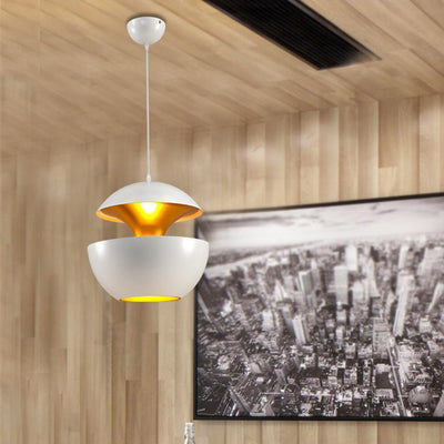 Contemporary Scandinavian Globe Aluminum 1-Light Pendant Light For Living Room