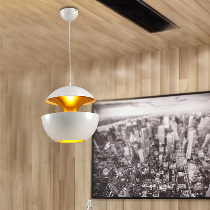 Contemporary Scandinavian Globe Aluminum 1-Light Pendant Light For Living Room