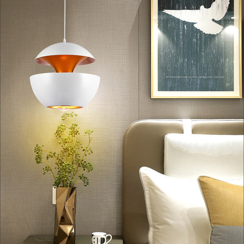 Contemporary Scandinavian Globe Aluminum 1-Light Pendant Light For Living Room