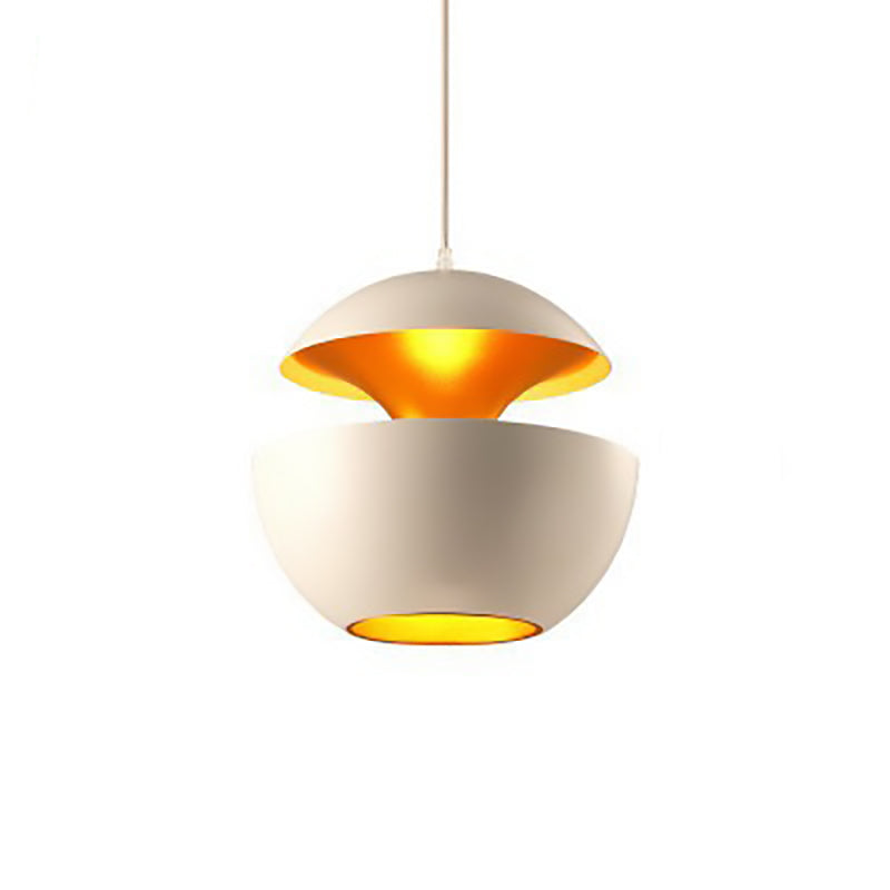 Contemporary Scandinavian Globe Aluminum 1-Light Pendant Light For Living Room