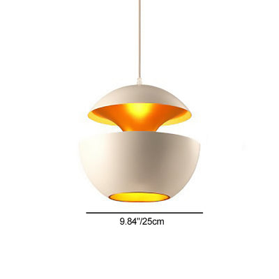 Contemporary Scandinavian Globe Aluminum 1-Light Pendant Light For Living Room