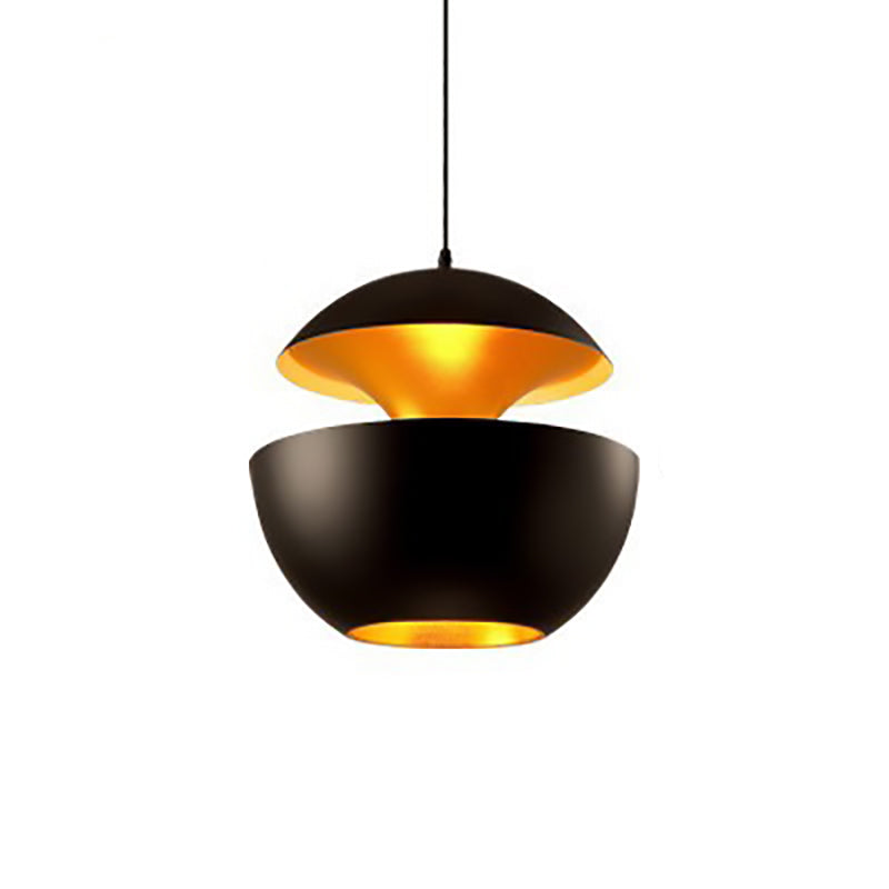 Contemporary Scandinavian Globe Aluminum 1-Light Pendant Light For Living Room