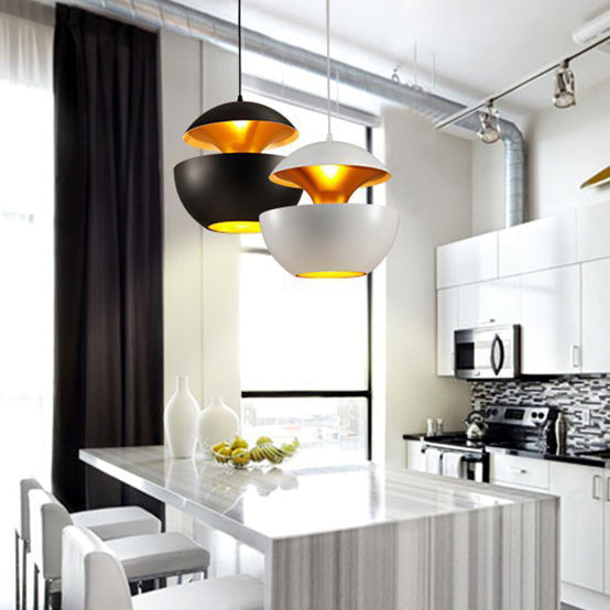 Contemporary Scandinavian Globe Aluminum 1-Light Pendant Light For Living Room