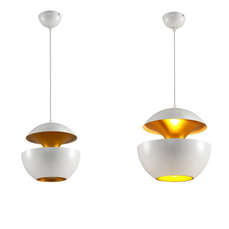 Contemporary Scandinavian Globe Aluminum 1-Light Pendant Light For Living Room
