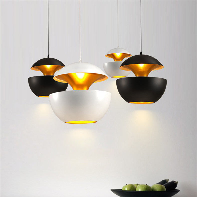 Contemporary Scandinavian Globe Aluminum 1-Light Pendant Light For Living Room
