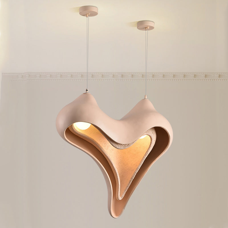 Modern Luxury Conch Metal Resin 1/2 Light Pendant Light For Living Room