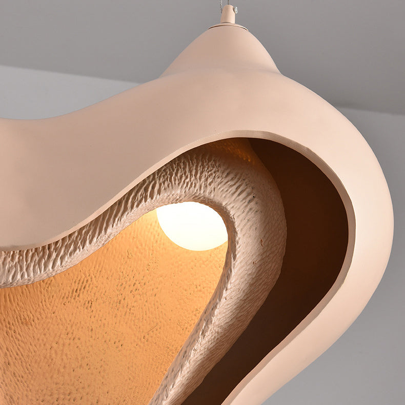 Modern Luxury Conch Metal Resin 1/2 Light Pendant Light For Living Room