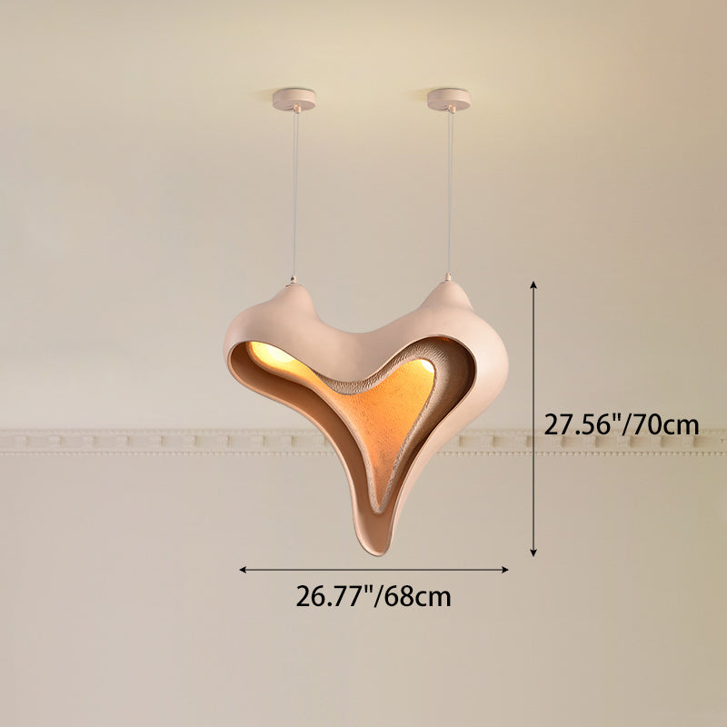 Modern Luxury Conch Metal Resin 1/2 Light Pendant Light For Living Room