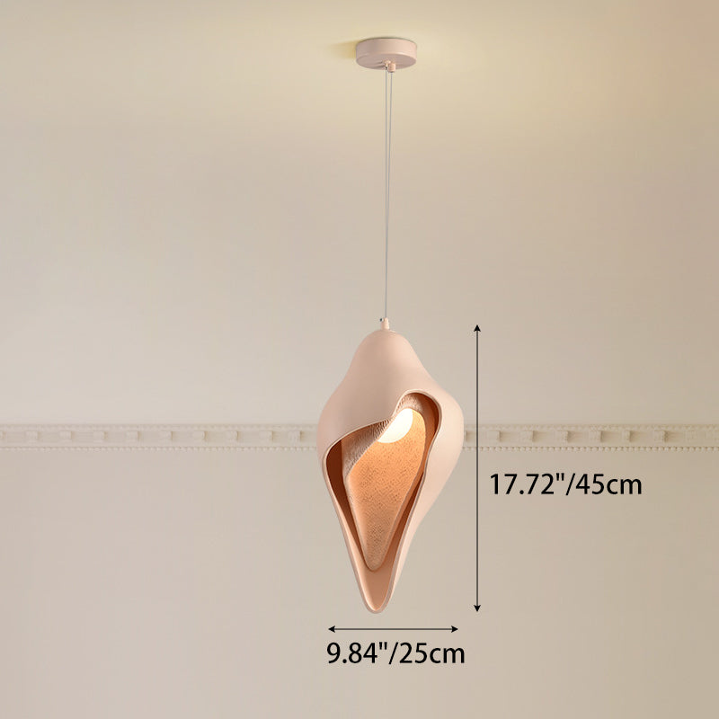 Modern Luxury Conch Metal Resin 1/2 Light Pendant Light For Living Room