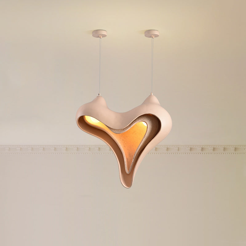 Modern Luxury Conch Metal Resin 1/2 Light Pendant Light For Living Room