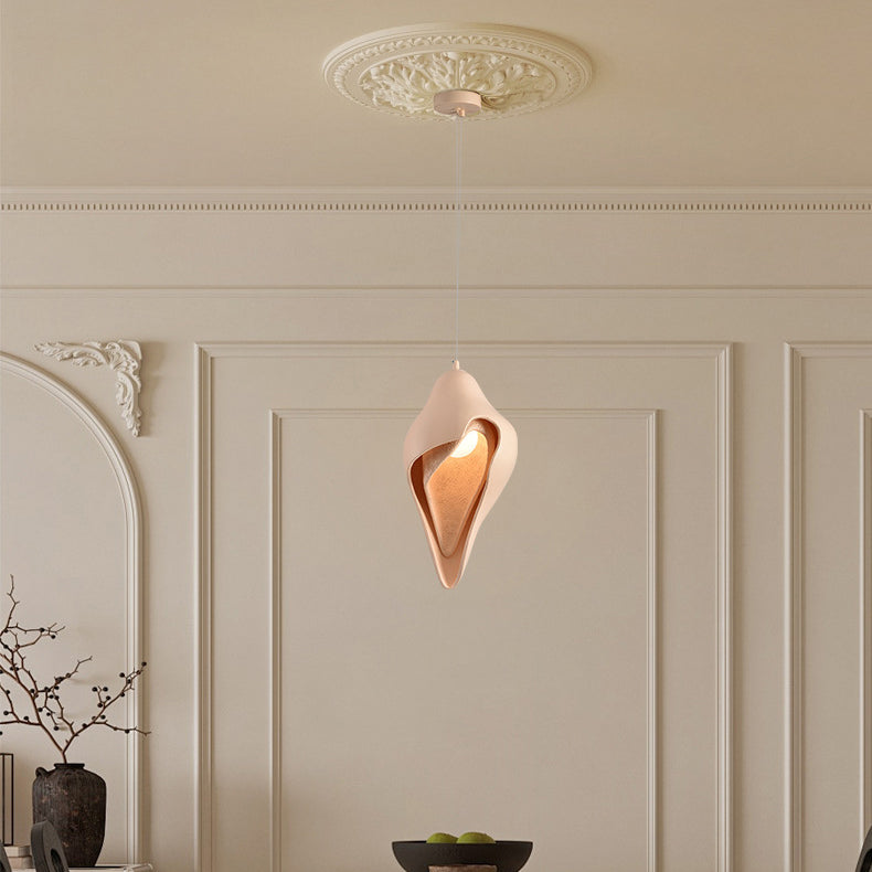 Modern Luxury Conch Metal Resin 1/2 Light Pendant Light For Living Room