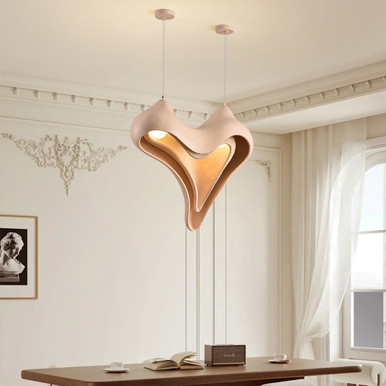 Modern Luxury Conch Metal Resin 1/2 Light Pendant Light For Living Room