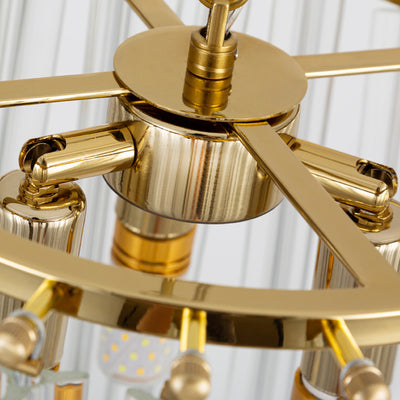 Modern Luxury Oval Iron Glass 1-Light Pendant Light For Living Room