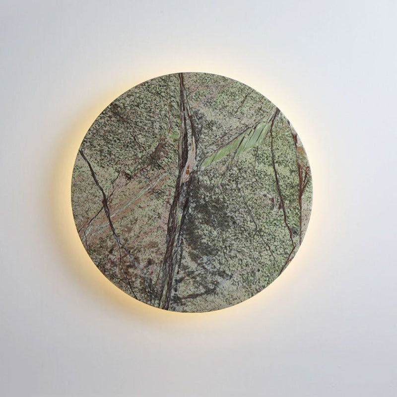 Modern Shabby Chic Round Marble LED Wall Sconce Lamp For Living Room