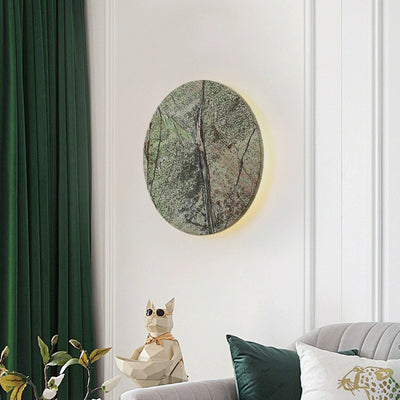 Modern Shabby Chic Round Marble LED Wall Sconce Lamp For Living Room