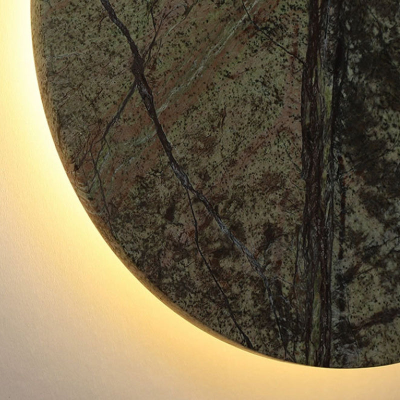 Modern Shabby Chic Round Marble LED Wall Sconce Lamp For Living Room