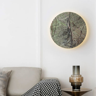 Modern Shabby Chic Round Marble LED Wall Sconce Lamp For Living Room