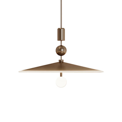 Contemporary Industrial Cone Iron Glass 1-Light Pendant Light For Bedroom