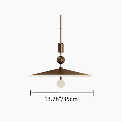 Contemporary Industrial Cone Iron Glass 1-Light Pendant Light For Bedroom