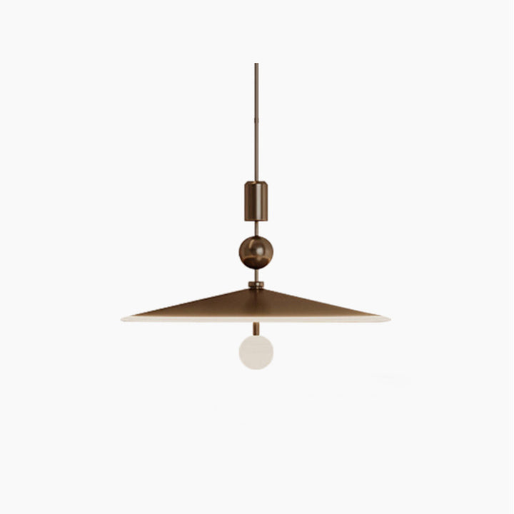 Suspension lumineuse contemporaine en fer et verre en forme de cône à 1 lumière pour chambre 