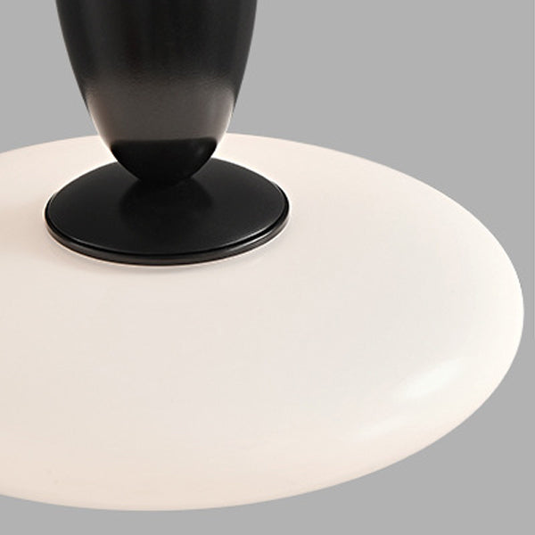 Modern Simplicity Oval Aluminum Glass LED Pendant Light For Bedroom