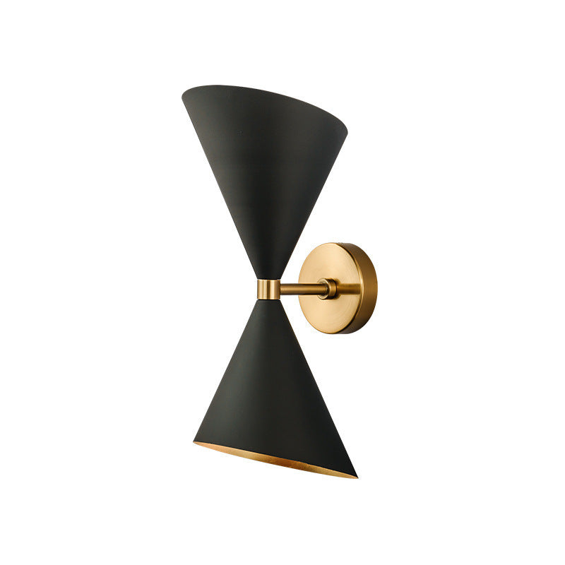 Modern Eclectic Cone Metal 2-Light Wall Sconce Lamp For Hallway