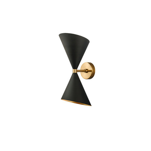 Modern Eclectic Cone Metal 2-Light Wall Sconce Lamp For Hallway