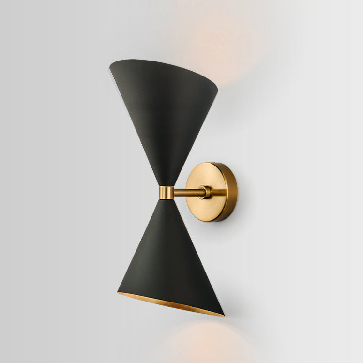 Modern Eclectic Cone Metal 2-Light Wall Sconce Lamp For Hallway
