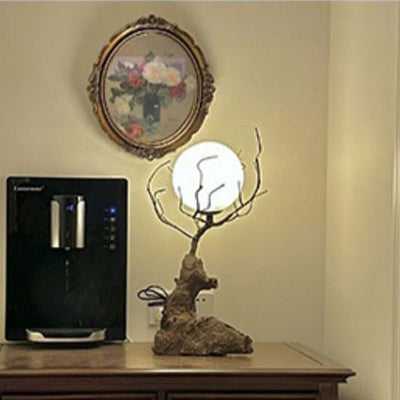 Modern Shabby Chic Tree PET 1-Light Table Lamp For Bedroom