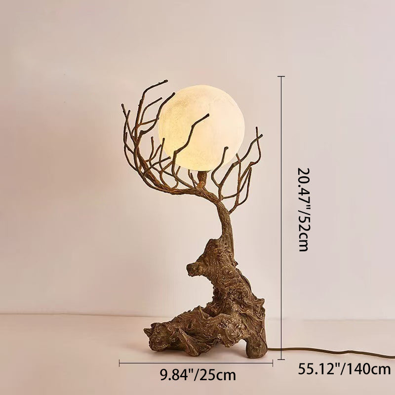 Modern Shabby Chic Tree PET 1-Light Table Lamp For Bedroom