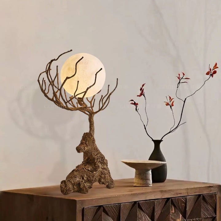 Lampe de table moderne Shabby Chic Tree PET 1 lumière pour chambre à coucher 