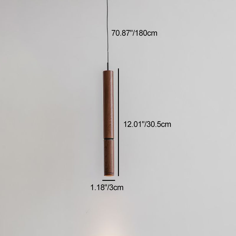 Modern Minimalist Deformable Long Tube Aluminum LED Pendant Light For Bedroom