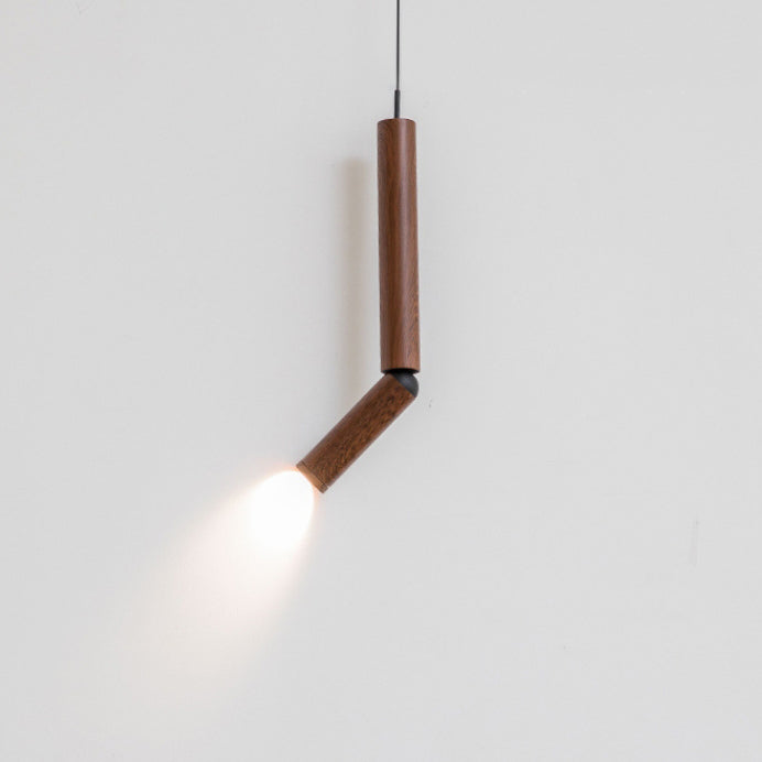 Modern Minimalist Deformable Long Tube Aluminum LED Pendant Light For Bedroom