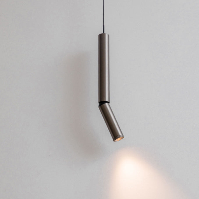 Modern Minimalist Deformable Long Tube Aluminum LED Pendant Light For Bedroom