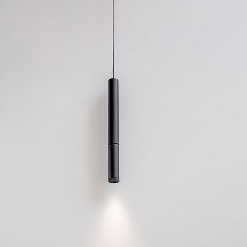 Modern Minimalist Deformable Long Tube Aluminum LED Pendant Light For Bedroom