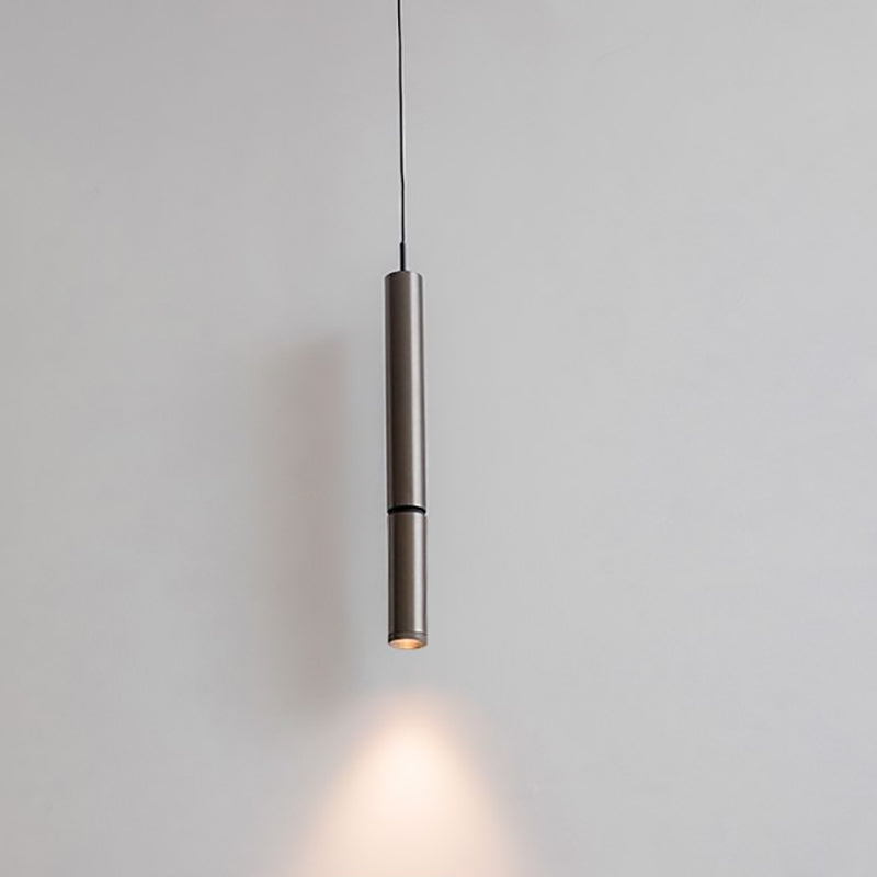 Modern Minimalist Deformable Long Tube Aluminum LED Pendant Light For Bedroom